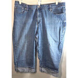 Levis 515 Capris Womens Plus size 20 Denim Cropped Jeans Stretch Cuffed Pockets